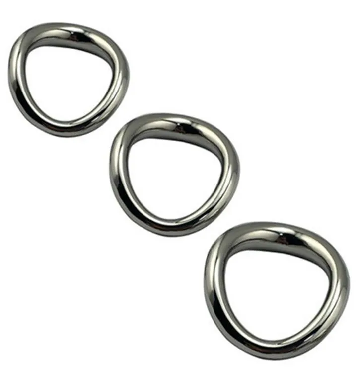 Cock Rings Stainless Steel Male Penis Ring Dick Massage Metal Ball Stretcher Scrotal Bondage Sex Toys For Men Adult Products4581688