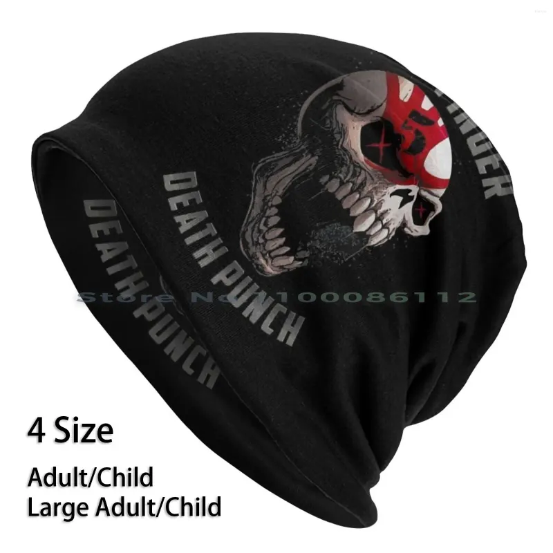 Bérets Métal 5fdp-Cinq Doigts Bonnets Tricot Chapeau Logo Death Punch Brimless Tricoté Skullcap Cadeau Décontracté Créatif