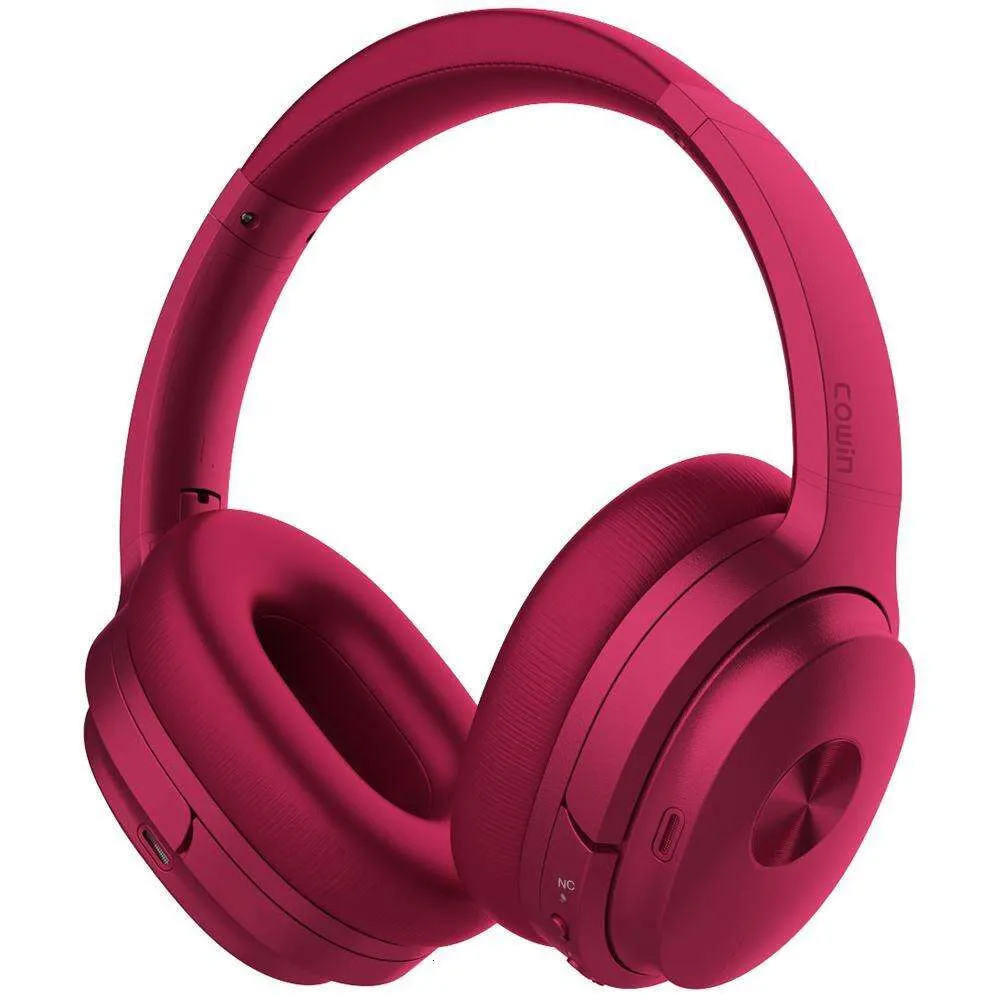 SE7 Purple Wireless BT5.2 إلغاء الضوضاء سماعات الرأس Hybrid ANC Bluetooth Geaming سماعات الأذن الزائدة