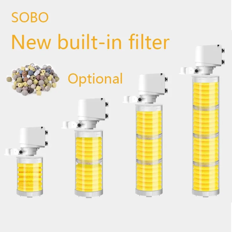 Accessories SOBO Filter for Fish Tank Aquarium Filter Pump Three in One Filters Accessories Aquatic Pet Supplies Products Home Garden