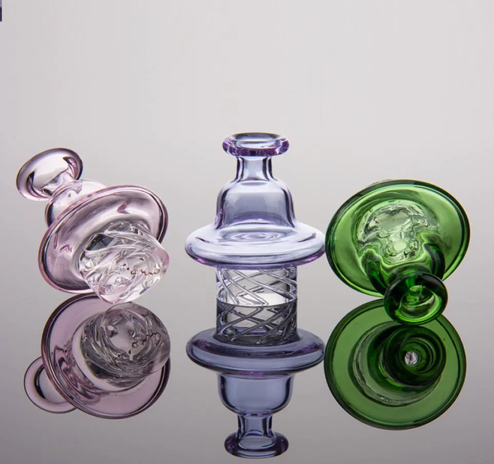 Cyclone riptide Carb Cap Dome Smoking Accessories with spinning air hole For 25mm Terp Pearl Quartz Banger Nail Bubbler Enai Dab R2291522