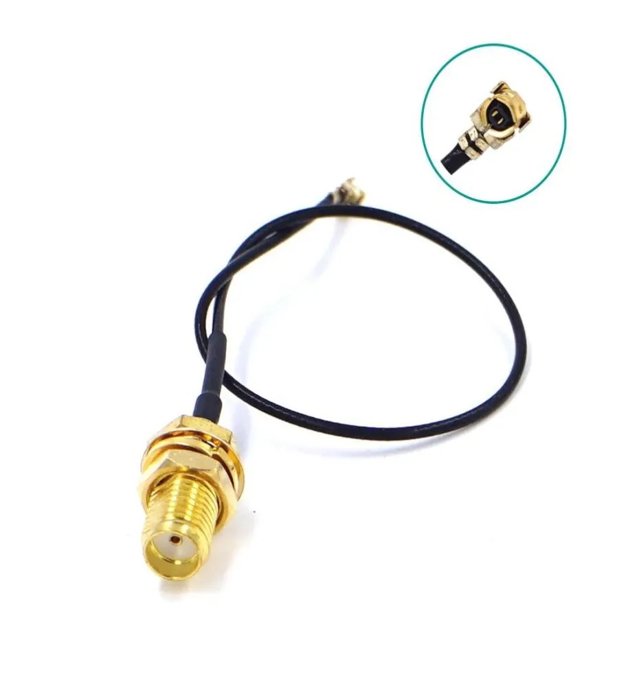 UFL IPX IPEX UFL a RPSMA SMA Femmina Maschio Antenna Linee coassiali WiFi Cavo a spirale 113 mm Cavi RF 15 cm Linee di collegamento7187642