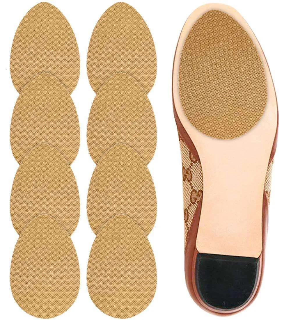 Dr. Shoesert Almohadillas antideslizantes para zapatos Protectores de suela adhesivos, empuñaduras antideslizantes para zapatos de tacón alto (amarillo - 4 pares)