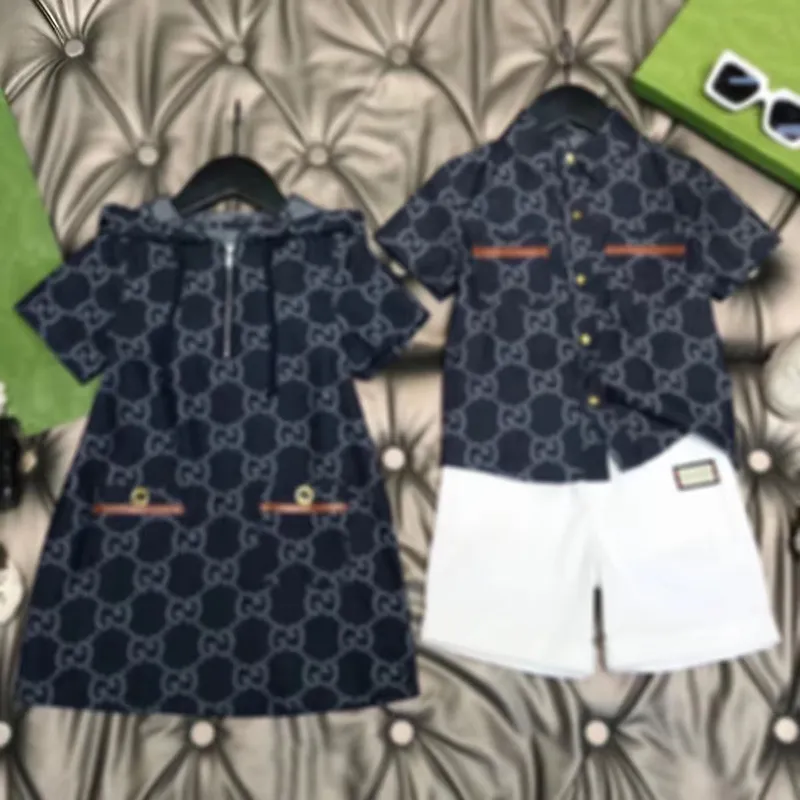 Kids Luxury G Clothes Set Jirt T-shirts Short bébé fille Boy Boy 2pcs Set Clothing Sets 90-160cm