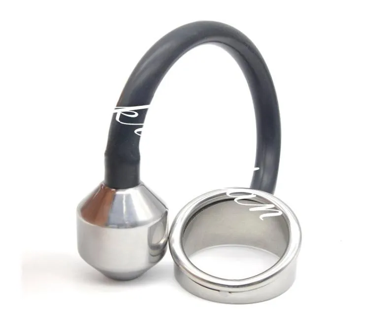 Кольцо для пениса из нержавеющей стали, кольцо для пениса, устройство для задержки эякуляции, металлическое кольцо для пениса с анальными бусинами, секс-игрушки для мужчин1630035