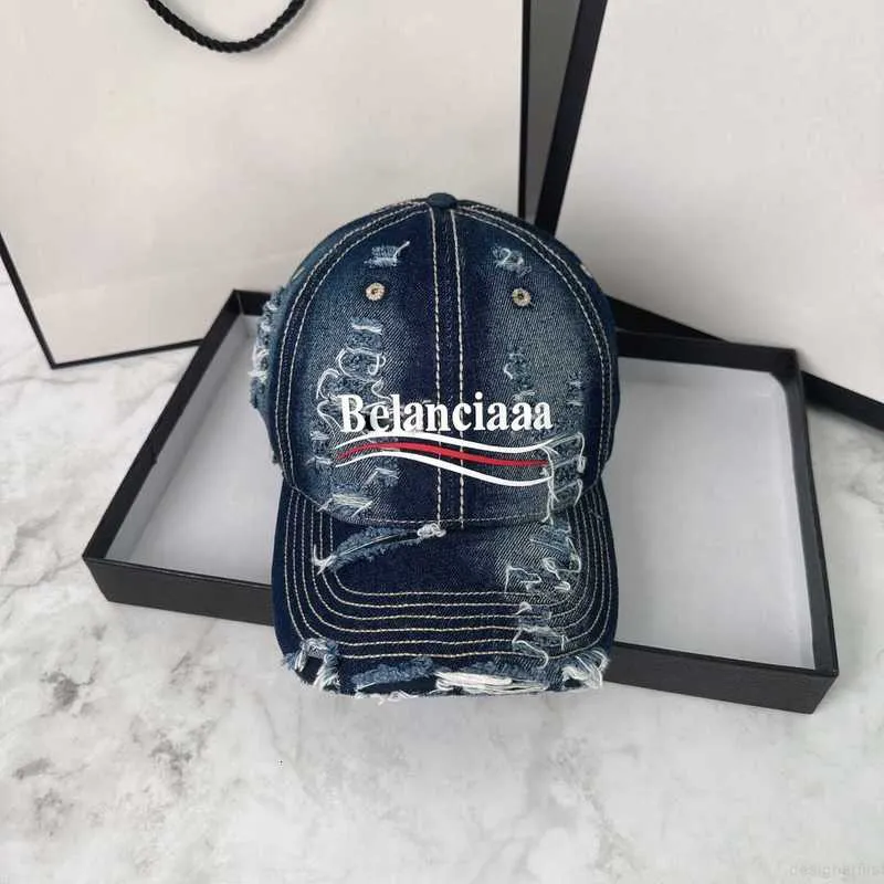 Casquette personnalisée pour femmes de concepteur Printemps et été Denim lavé Trou Mode Casquettes de baseball en détresse Chapeau de créateur d'ombrage extérieur 5181 O9DI O8OV