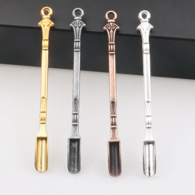 Dabber Dab Wax Tool Dry Herb Vaporizer 80mm Dab Rigs Metal Spoon Used for Sniffer Snorter HOOVER Snuff Smoking with O Ring 