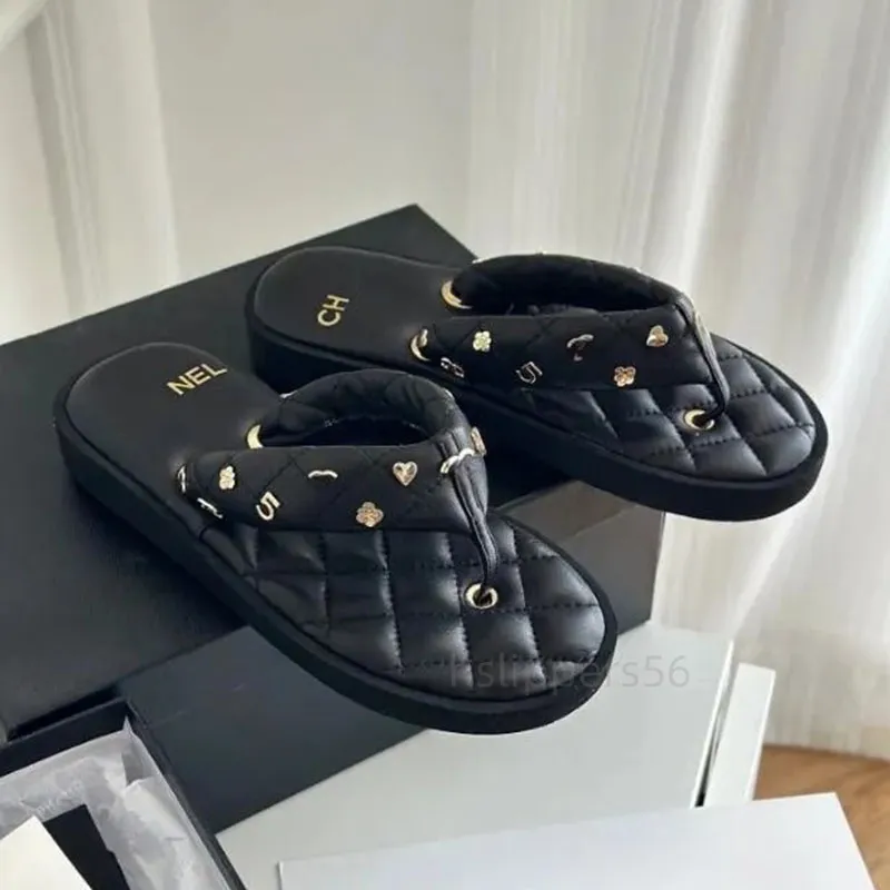 Designer Luxe Mito Sandal Channel Slide Plate-forme Plage En Plein Air En Cuir Flip Sandales Plates Style Hawaïen Été Plage Loisirs Léger Femmes Slide