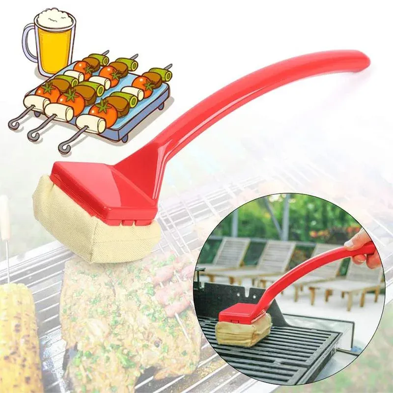 Brushes Grill Brush BBQ Replaceable Scraper Cleaning Head Bristle Free Safe Durable Tools for Cast Iron StainlessSteel Grates Cleaner