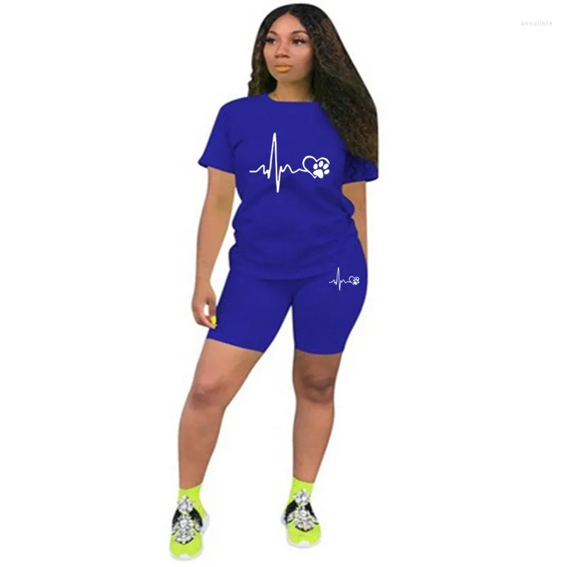 Women's Tracksuits T-Shirts Suit Tracksuit Casual Short Sets For Women 2 Pieces Sports Daily Jogging Summer 2024 Outfit Legging Matching