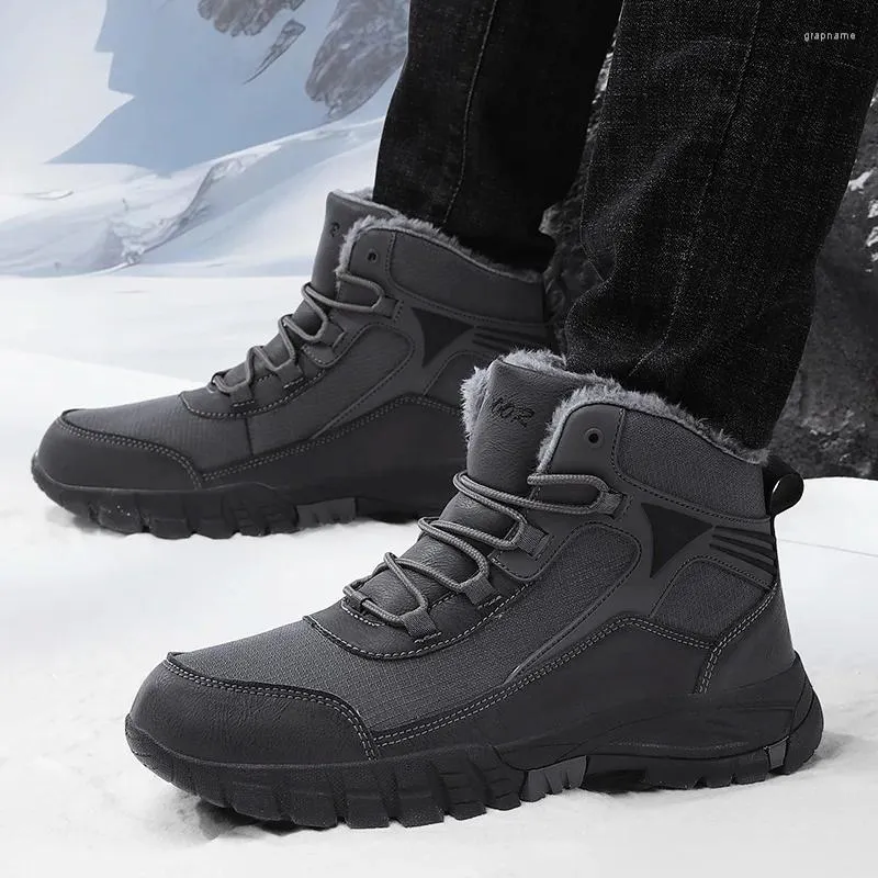 Scarpe da fitness Stivali da uomo Caldi 2024 Inverno Neve Peluche Sneaker da uomo Scarpe da trekking Moda Casual Pelle impermeabile