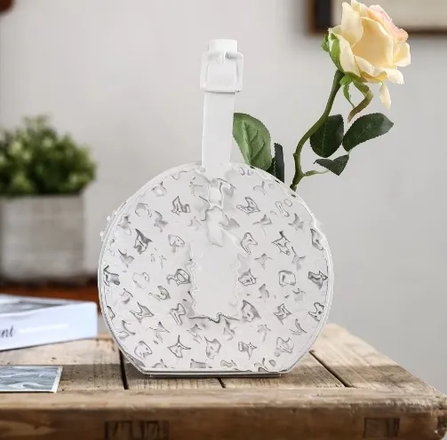 Luz de luxo meados antigo vaso sala estar entrada arranjo flor decorações personalizadas flor ware atacado