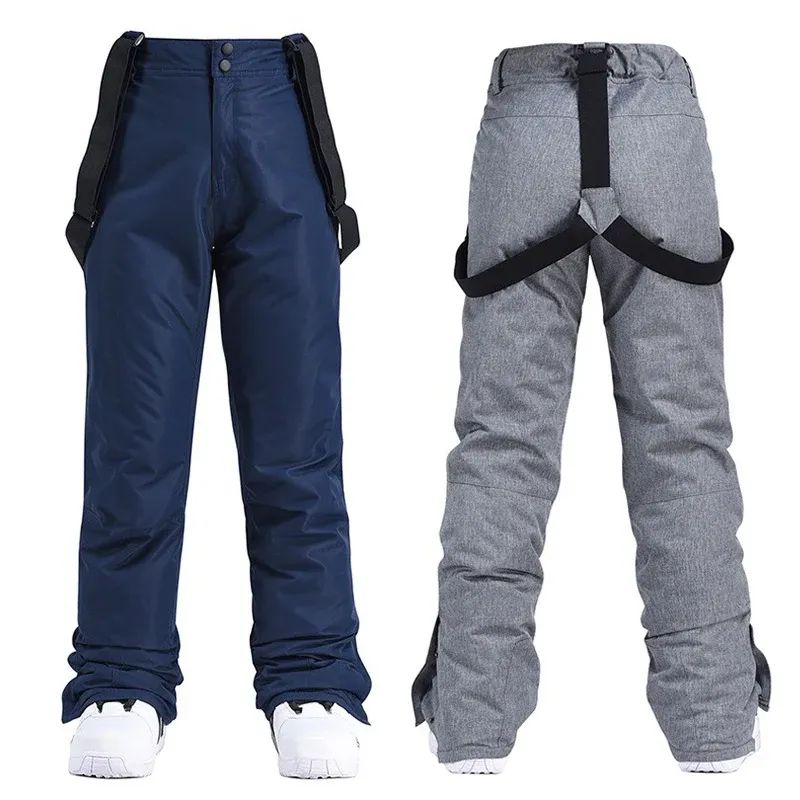 Pantaloni da sci da sci uomo antivento pantaloni invernali di cotone impermeabile donne pantaloni da snowboard da esterno spessi pantaloni da neve traspiranti caldi