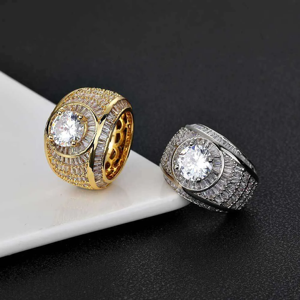 Mixed Set Zircon for Men's Fashion Brand Personalized Hip Hop Ring Jewelry