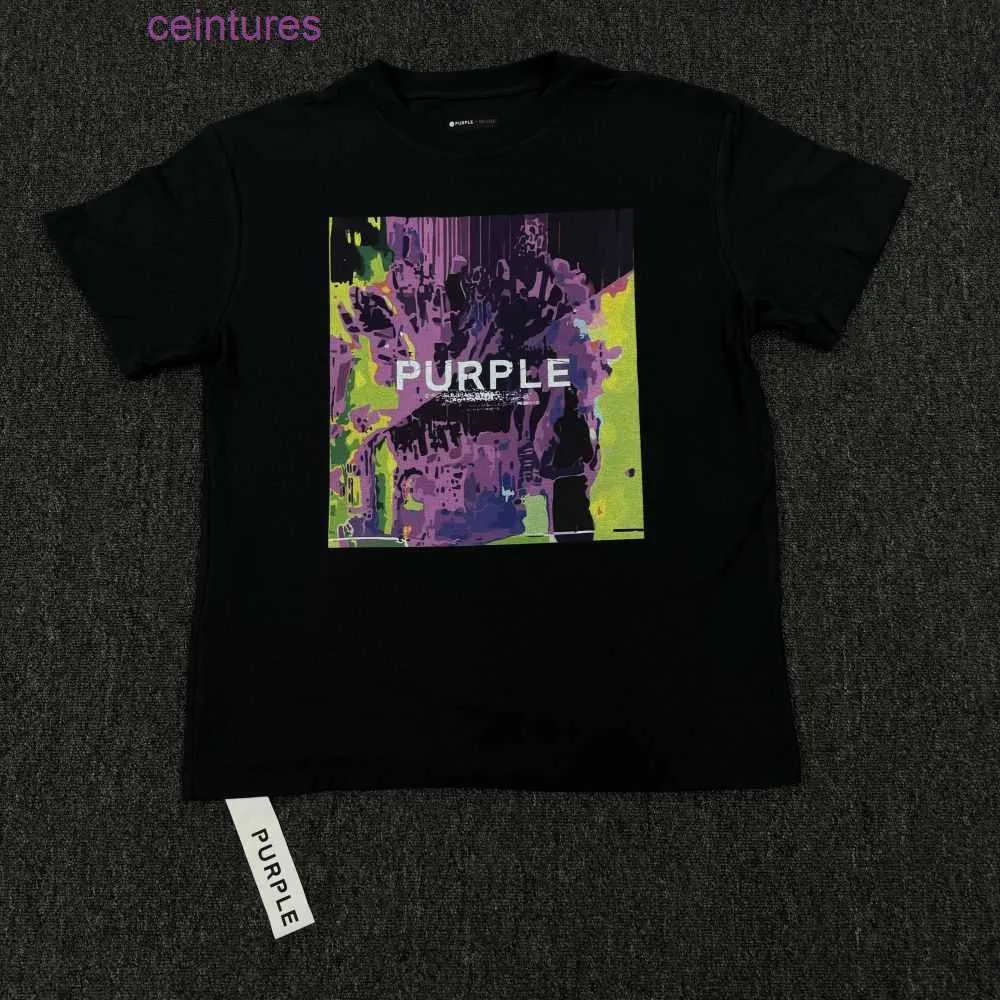 T-shirt nera stampata replay a maniche corte in puro cotone casual da uomo di marca viola