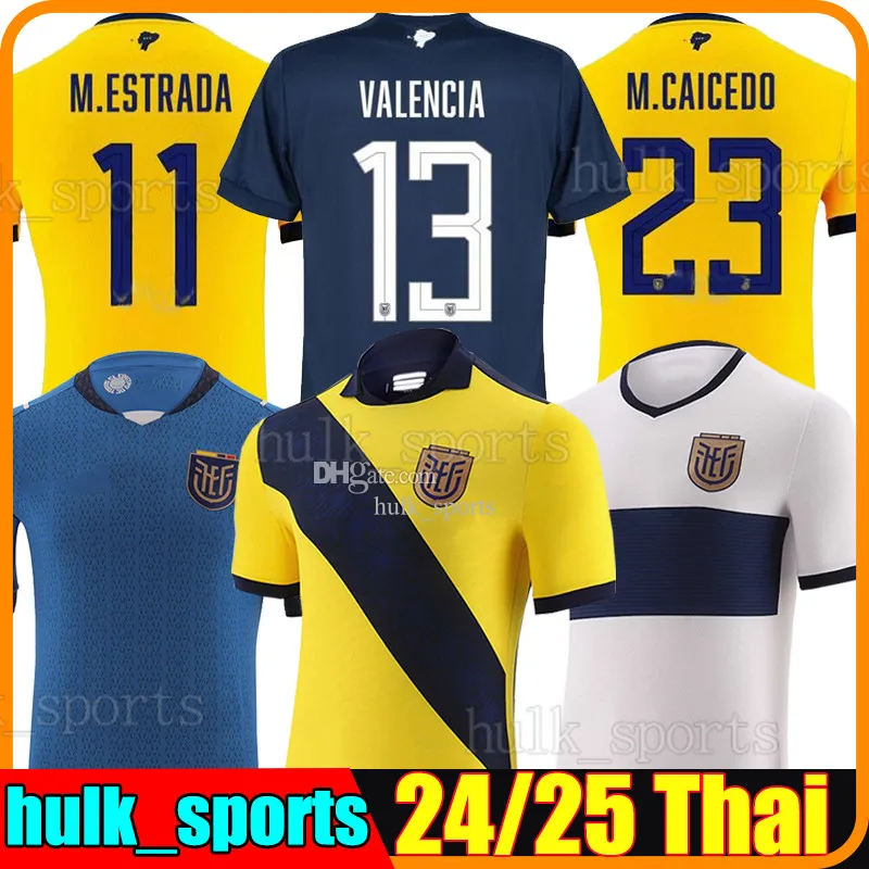 Ecuador 2024 voetbalshirts CAICEDO valencia Pervis Estupinan 23/24/25 J. Cifuentes Gonzalo Plata Michael Estrada voetbalshirts Sarmiento HINCAPIE uniform