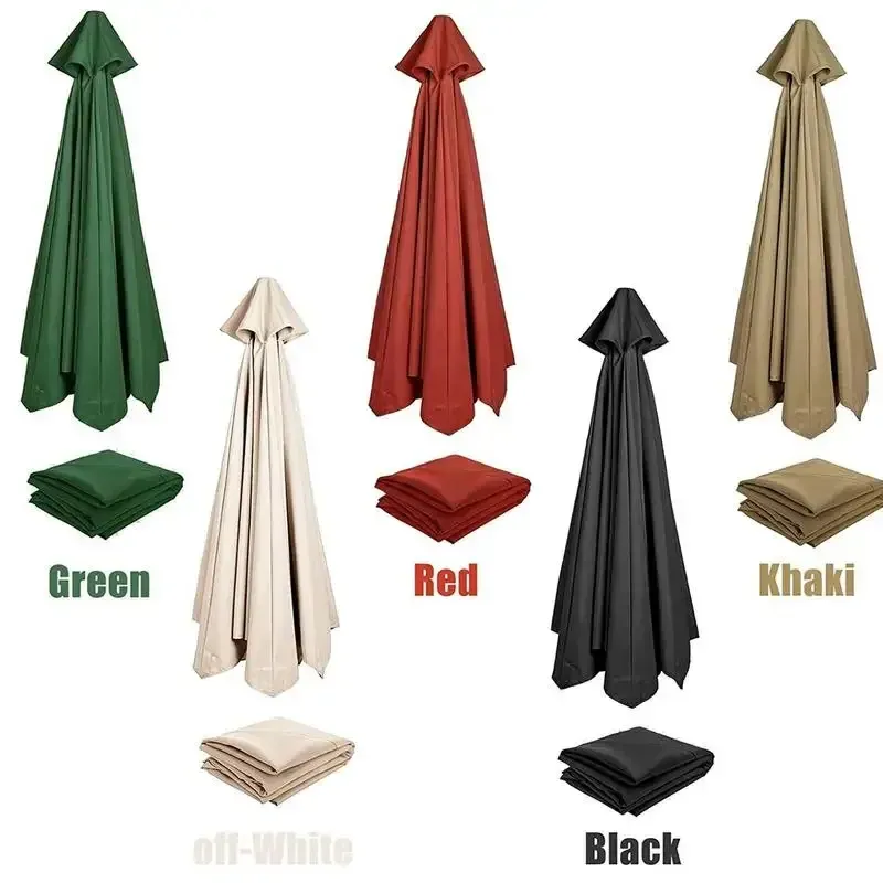 Filets couverture de jardin parasol parapluie imperméable à la pluie Polyester imperméable AntiUV auvent tissu anti-poussière abris de jardin parasol de terrasse 2/3m