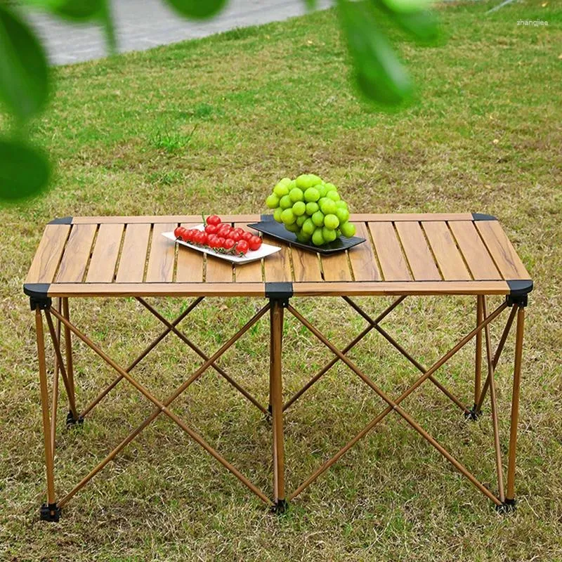 Lägermöbler Portabelt fällbara bordcamping Roll Turist PLIANTE UTRUSTNING Lätt vikt Picknick utomhus