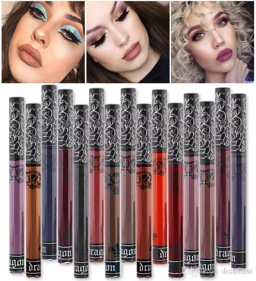 Mode Wasserdicht Matte Lippenstift Lang Anhaltende Flüssige Lippenstift Lip Gloss Lipgloss Lip Tint Kit Make-Up Für Mädchen7180171