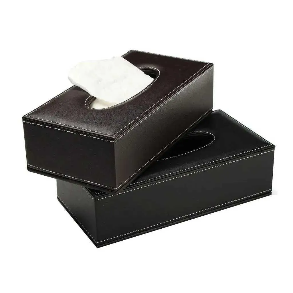 Rectangular PU Leather Facial Tissue Box Napkin Holder for , Car Automotive Decoration