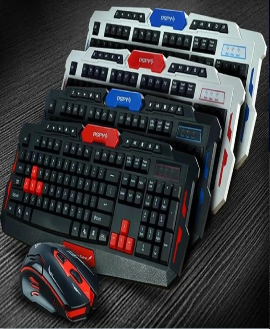 Keyboards de teclado sem fio e mouse de 10pcs com compatibilidade colorida com Windows Vista 24G sem fio7131726