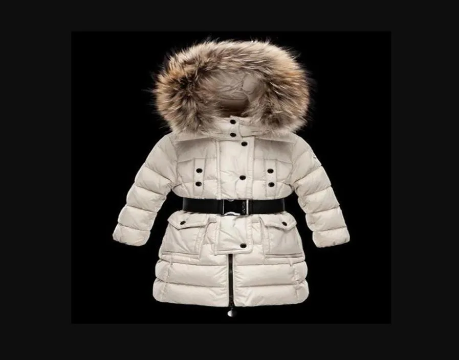 2021 Children039s Girl Women Boy Jacket Parkas Coat med huva för flickor Varma tjocka jackor barn huva riktiga 100 päls wint22501187