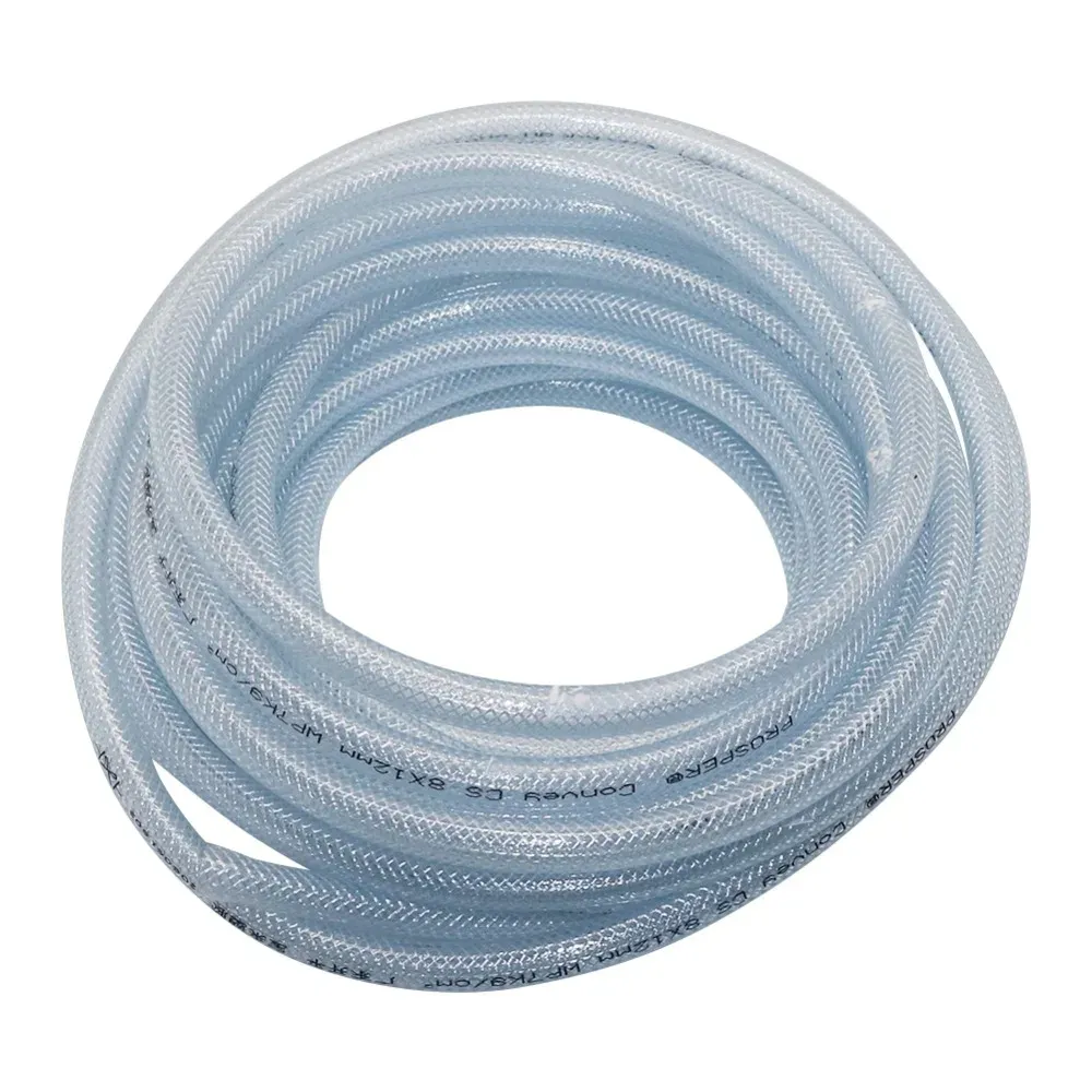 Bobines 10/20m 8*12mm tressé renforcé PVC tuyau jardin Irrigation Flexible fibre tuyau d'eau tube réticulé Agriculture arrosage