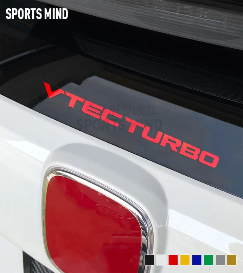 VTEC – autocollant de pare-brise de voiture en vinyle TURBO, pour Honda Civic Fit Jazz JDM Typer R, accessoires Automobiles, style de voiture 4421575