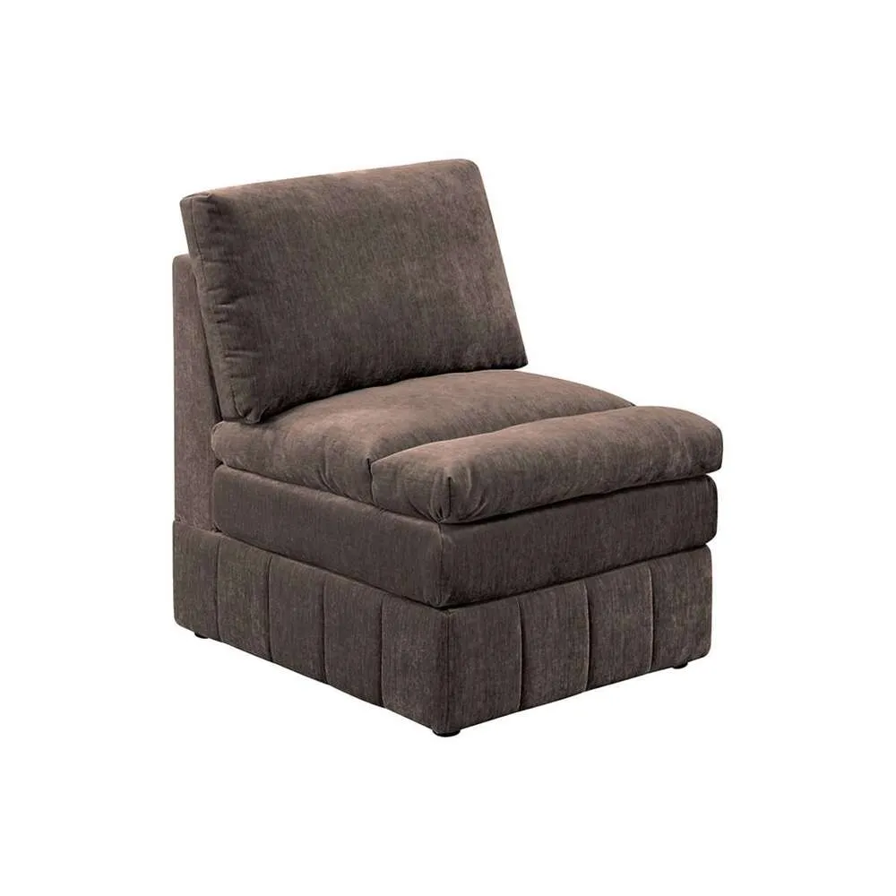 Współczesne modułowe krzesło 1PC Sofa Sofa Meble salonu Mink Morgan Tkanina- zamsz w Stanach Zjednoczonych, dostarczony w