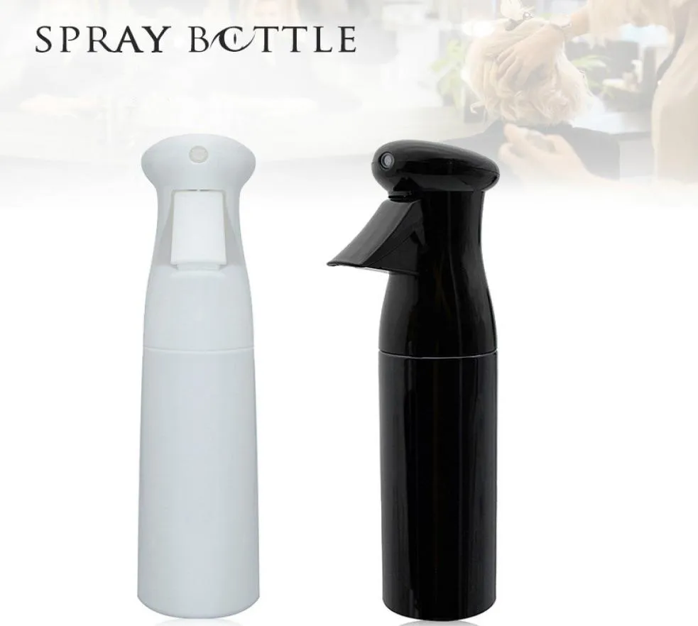 Mist Spray Bottle 10 Oz 300 ml tomma dimma flaskor Hårstyling Växter Rengöring av svart vitt frisörsverktyg för salong och hem3395504