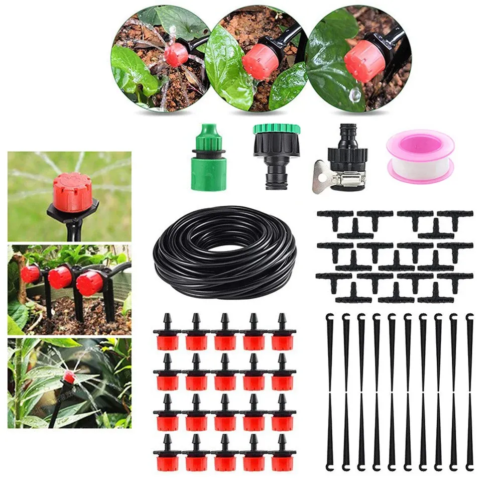 Kits de riego de jardín DIY, 1030M, 4/7mm, 1030 Uds., juego de riego de jardín con boquilla por goteo, sistema de riego automático de mezcla portátil