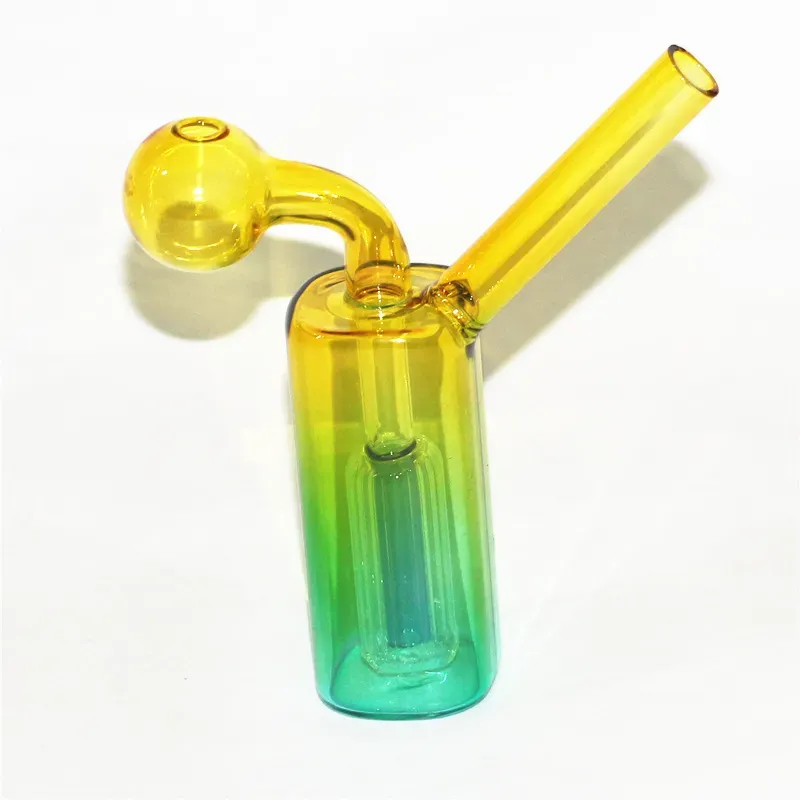 Bubbler Oil Burner Mini Glass Bongs Percolator Diffuser Water Pipes Hookah Bong Bubblers Recycle Filter Portable Smoking Dab Rigs