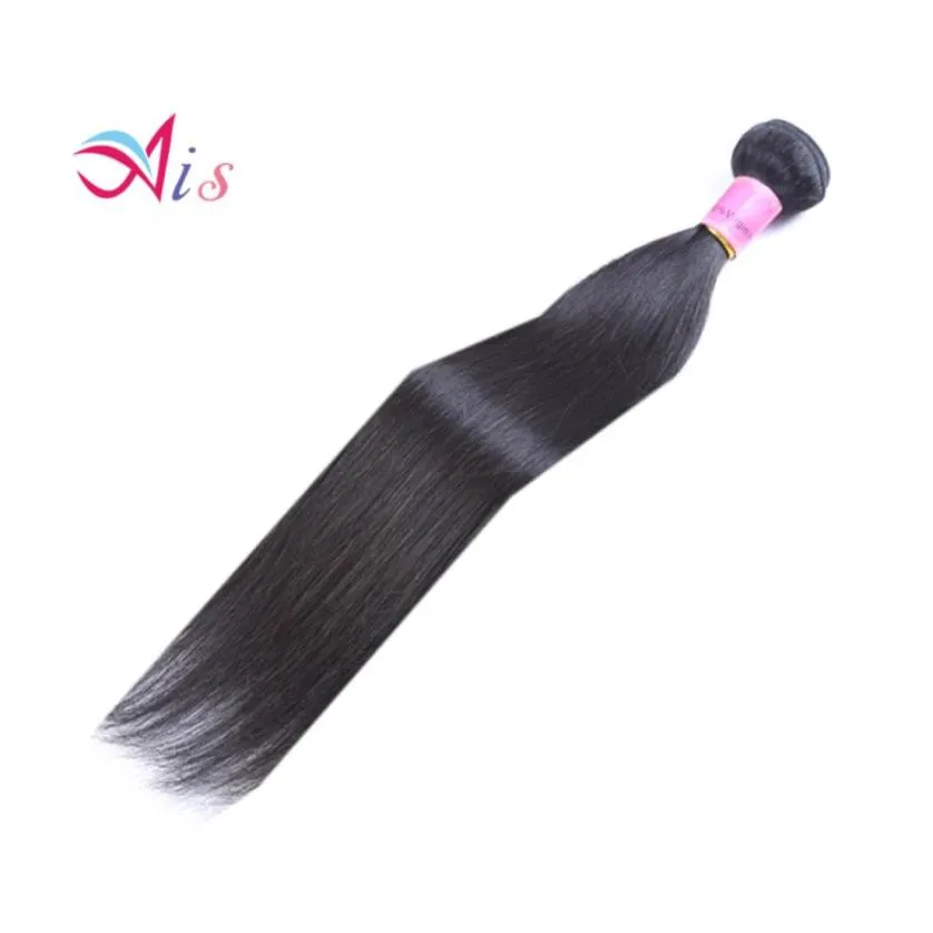 Straight Natural 1B Color 1pc Brazilian Peruvian Indian Malaysian Virgin Human Hair Bundles Weaves Extensions Hight Quality3241182