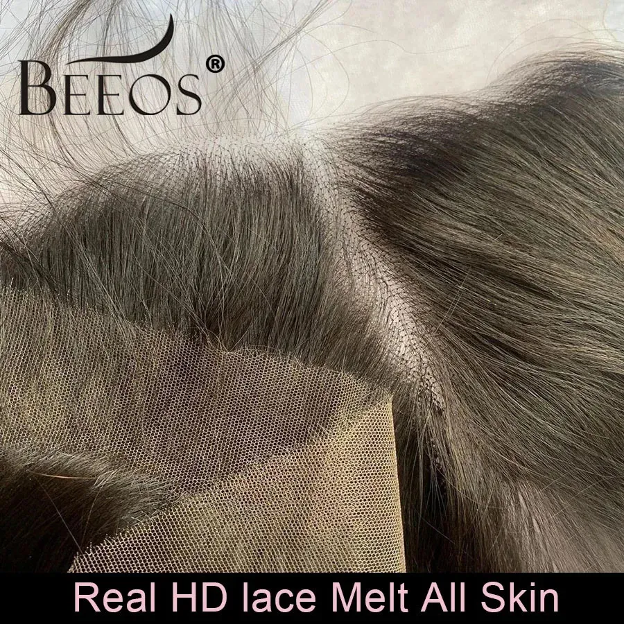 BEEOS Skinlike 13x6 HD lace Frontal Only Pre plucked Straight 6x6 5X5 HD Lace Closure Only Brazilian Human Hair 13x4 HD Frontal 240312