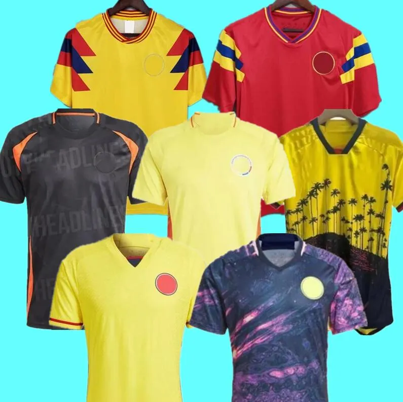 1990 Kolumbien VALDERRAMA GUERRERO Retro-Fußballtrikots 2023 2024 2025 JAMES CUADRADO ESCOBAR FALCAO Memoria Home Away Fußballtrikot Klassische Uniformen