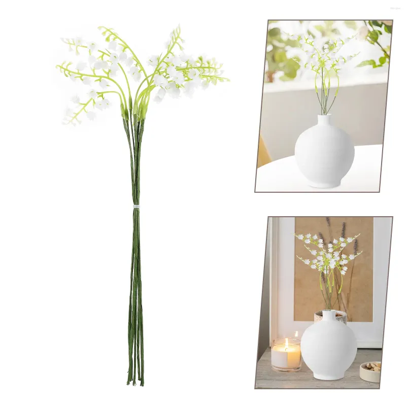 Decorative Flowers 10 Pcs Simulated Green Plant Decoration Realistic Fake Plants Artificial For Home Indoor Faux Plastic House