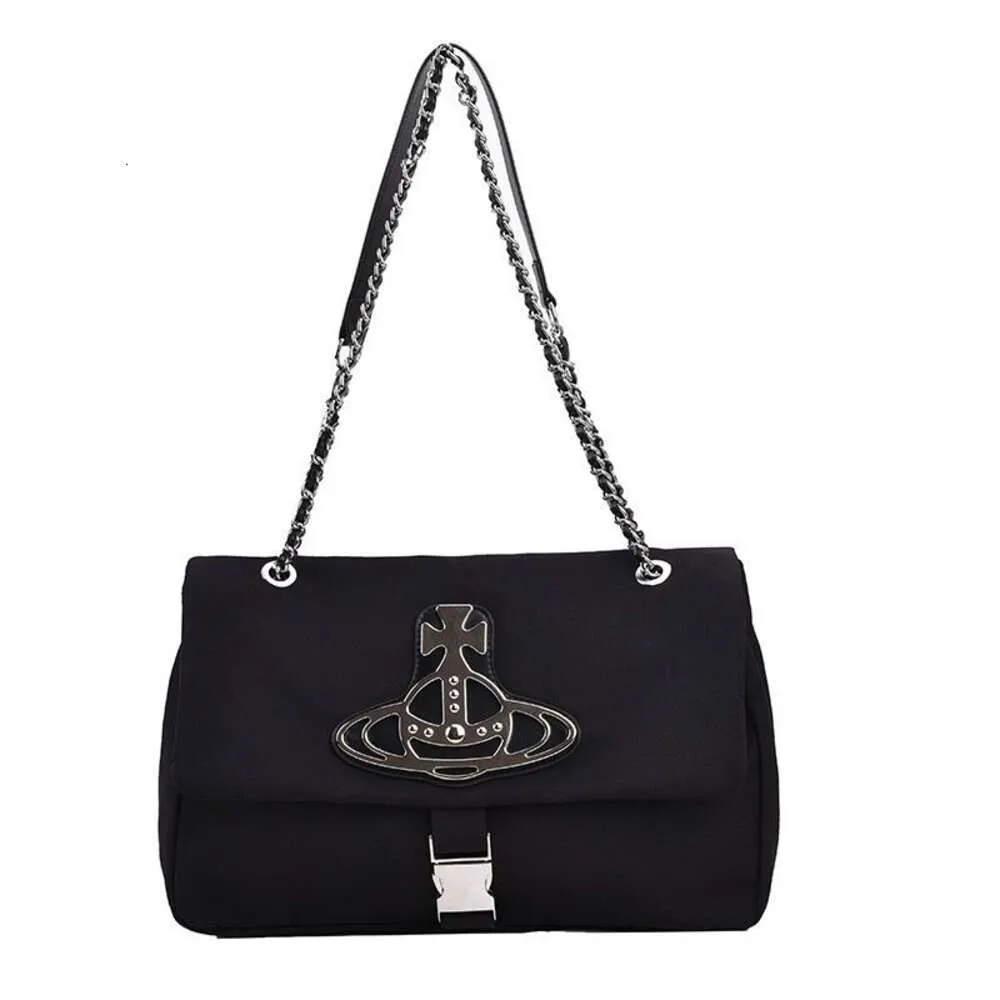 Viviennes Westwoods end Large Capacity Saturn Bag for Female Crowd Wanderer Chain Bag Single Shoulder Underarm Tote Bag