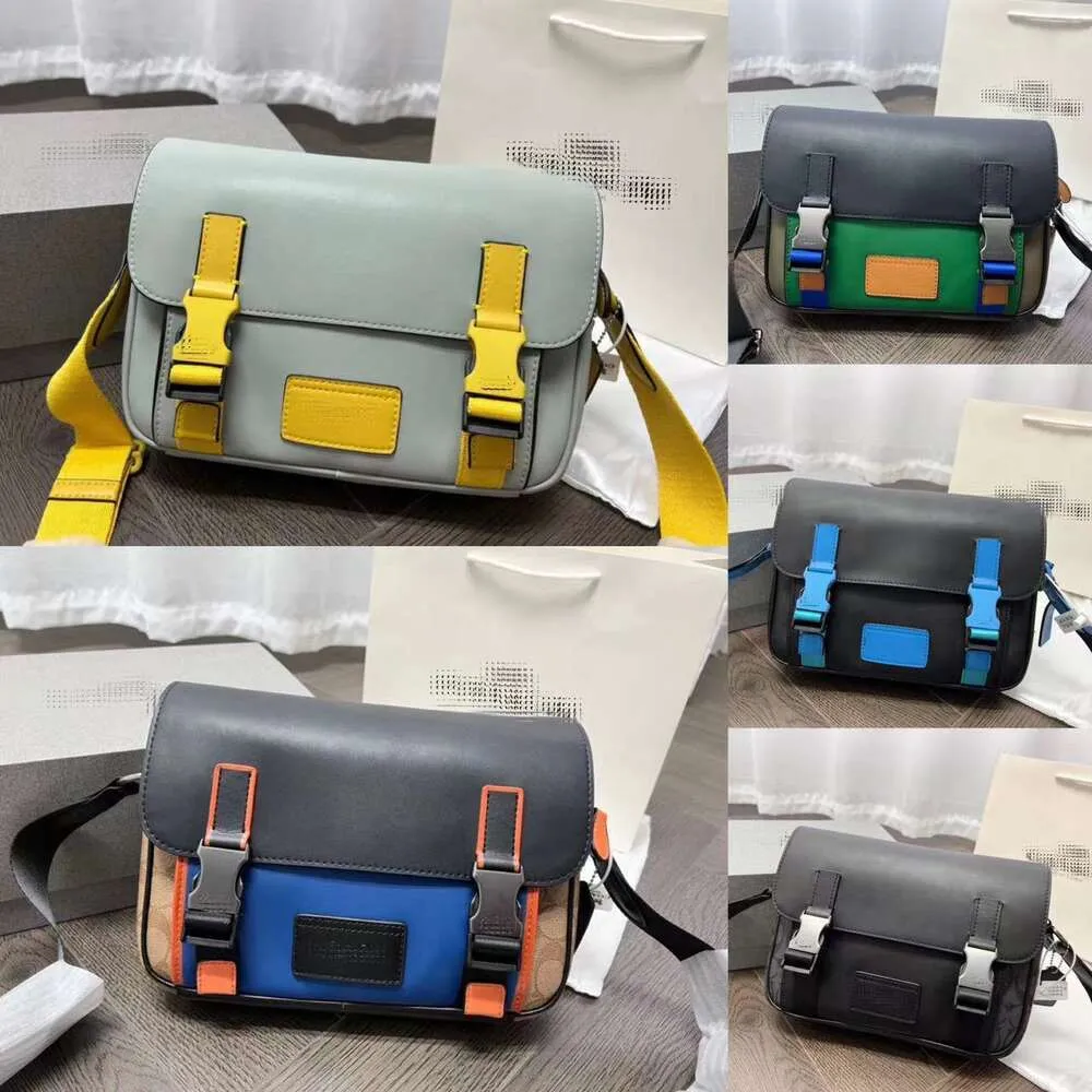 Fabrieksgroothandel 2024 Nieuwe Heren Crossbody Tas Klassieke Messenger Breedband Contrast Schouder Flip Reizen