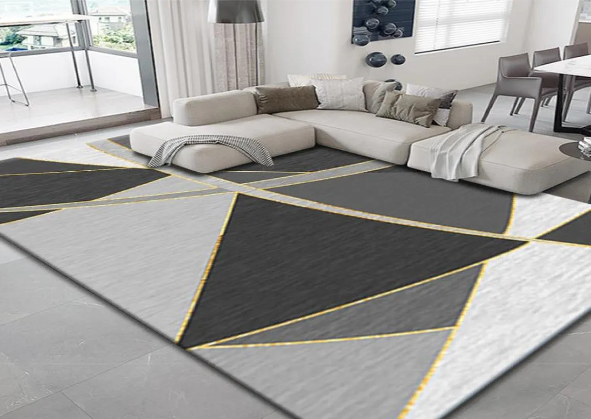 Nordic Abstract dywan salonu stolik kawowy pełen sofy proste geometryczne szwy z szwy domowej do sypialni sypialnia koce 6698537