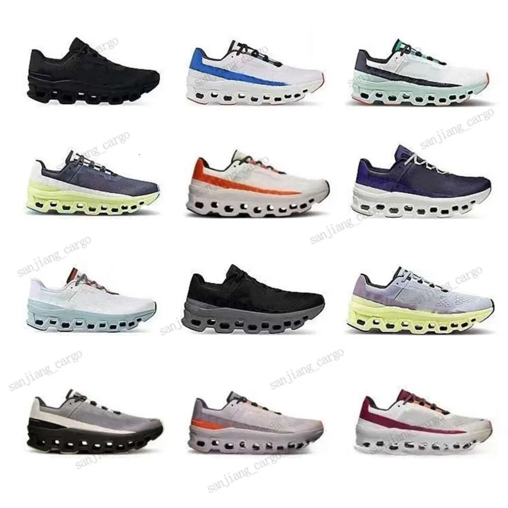 CloudMonster Running Shoes Clouds Monster Lightweight Cyned Sneaker Men Women Footwear Running Sneakers White Violet Sports Trainers Storlek 36-45