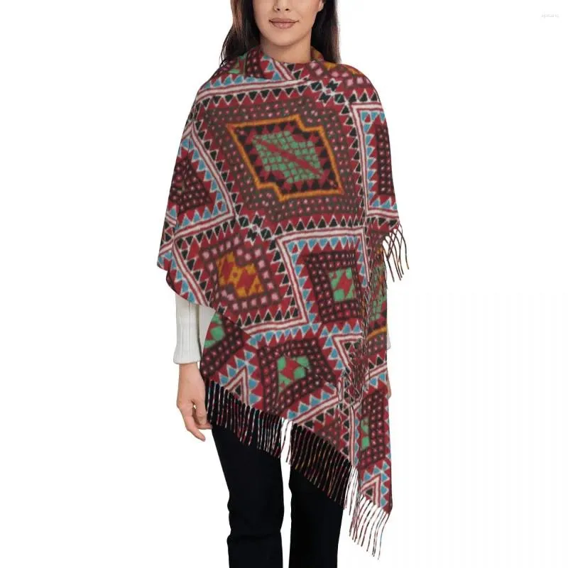 Sjaals Kabyl Amazigh Tapijt Kwastje Sjaal Dames Zacht Afrika Berber Etnische Geometrische Sjaal Wrap Lady Winter