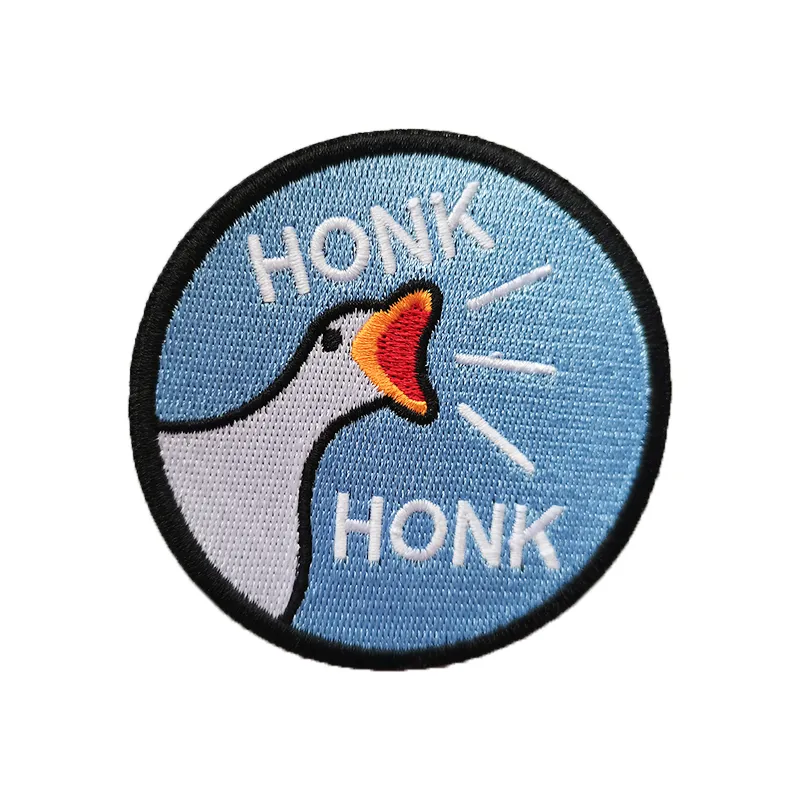 Funny Duck Logo Embroidery Patches Iron on Patches Embroidered Appliques for Garment Jackets T-shirts