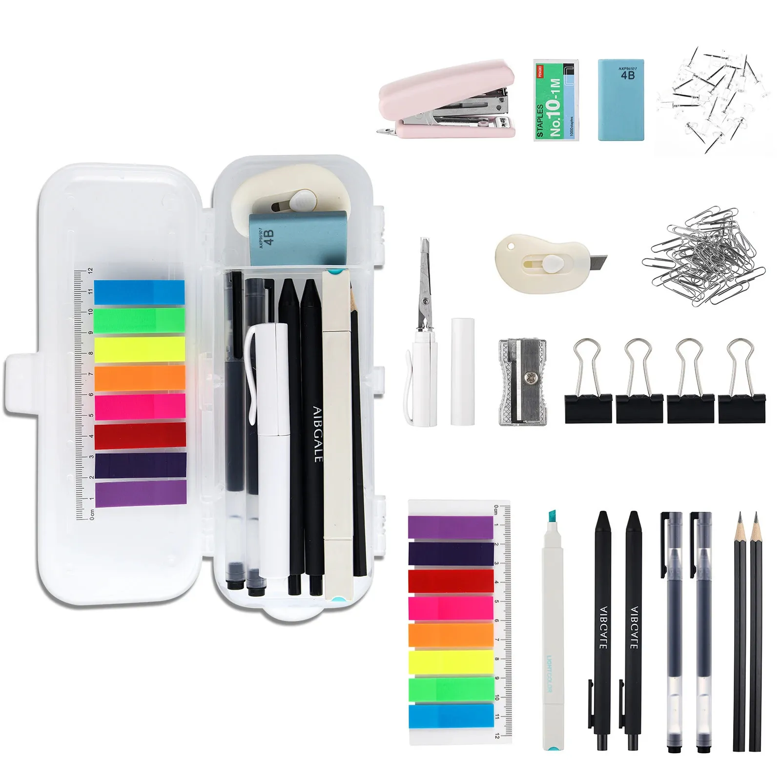 Travel-Ready Desk Organizer Kit: Portable Office Supplies with Stationery  Set, Mini Desktop Accessories