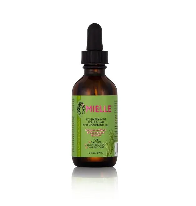 Mielle Organics Rosemary Mint Essential Oil - Scalp Nourishing Formel för torr hårbotten Split End Repair