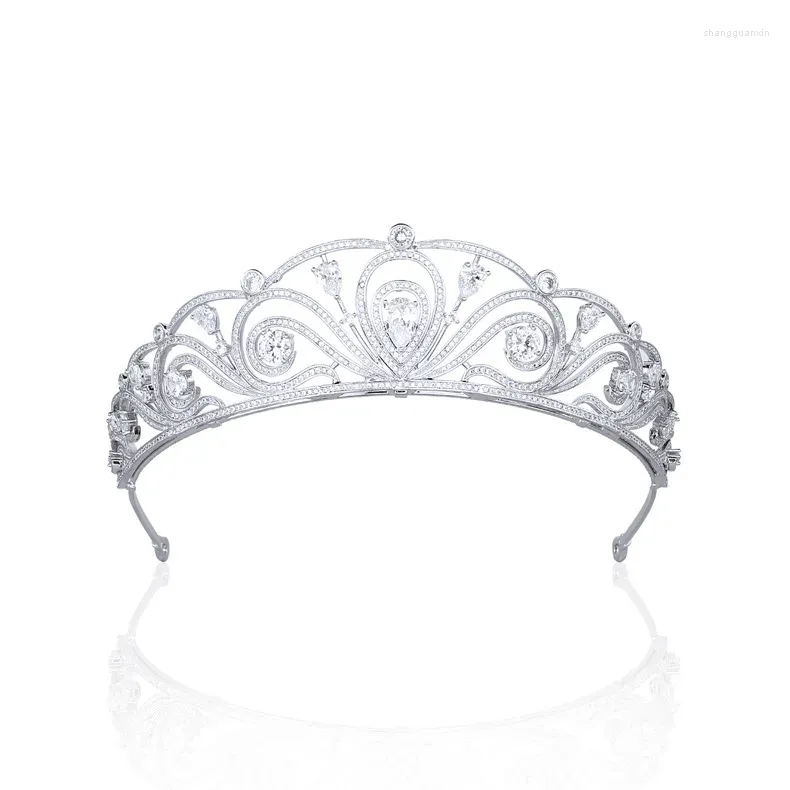 Hair Clips Bride Wedding Zircon Crown Headdress Evening Dress Accessories TR15107