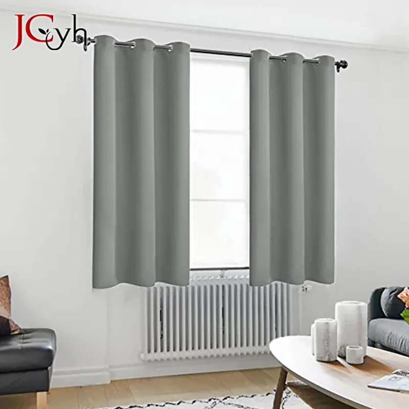 Curtains Modern Blackout Short Curtain for Bedroom Living Room Window Thermal Curtains Blinds Door Drape Cortina Opacas Home High Shading