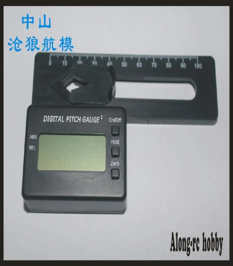 메인 블레이드 정렬 용 LCD 디스플레이가 장착 된 디지털 피치 게이지 RC 로거 프로펠러 테스터 RC 헬리콥터 모델 배터리없이 도구 1405650