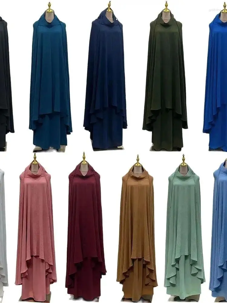 Roupas étnicas Ramadan Khimar Abaya Arábia Saudita Turquia Islam Muçulmano Hijab Vestido Robe Femme Musulmane Oração Roupas Abayas para Mulheres