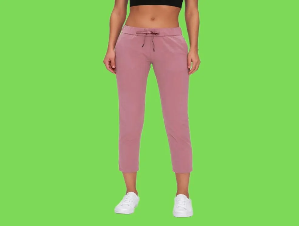 L21 Yogabroek voor dames, elastische, huidvriendelijke outfit Trekkoord in de taille Sport en vrije tijd Zweetafvoerende rechte pijpen voor fitness-joggers3430867