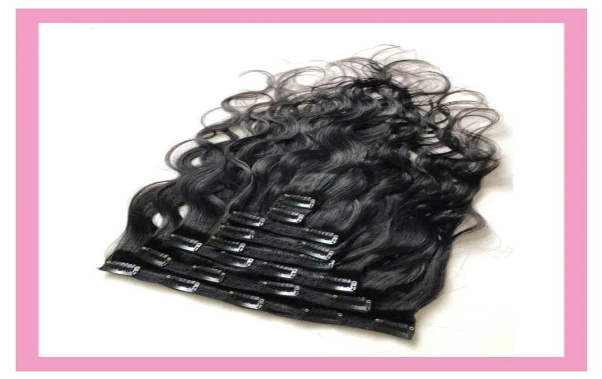 Clip per estensioni malesi dei capelli umani su prodotti per capelli Clip per onda del corpo in 824 pollici 100g3319465